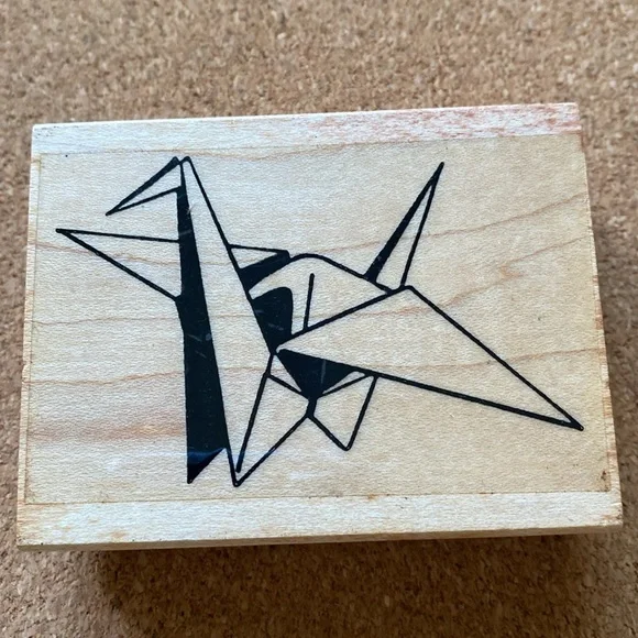 1990’s Graphic Designed Japanese Cranes Rubber Stamps - Picture 2 of 9